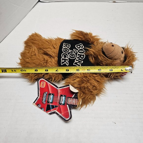 Vintage 1988 80s ALF Burger King Puppet Born to Rock Guitar Tag Plush Alien ~10" - Picture 14 of 14
